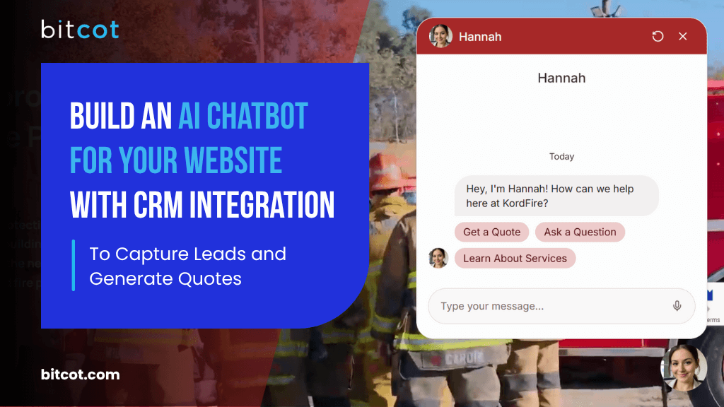 An example of a business website using an AI chatbot for WordPress with OpenAI to capture lead information accurately.